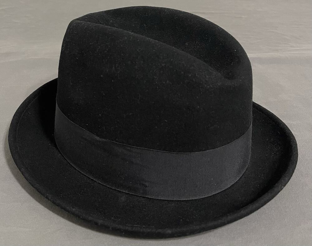 Vintage Park Royal Black Wool Fedora Hat Timely Fashion Size 7 3/4 XL
